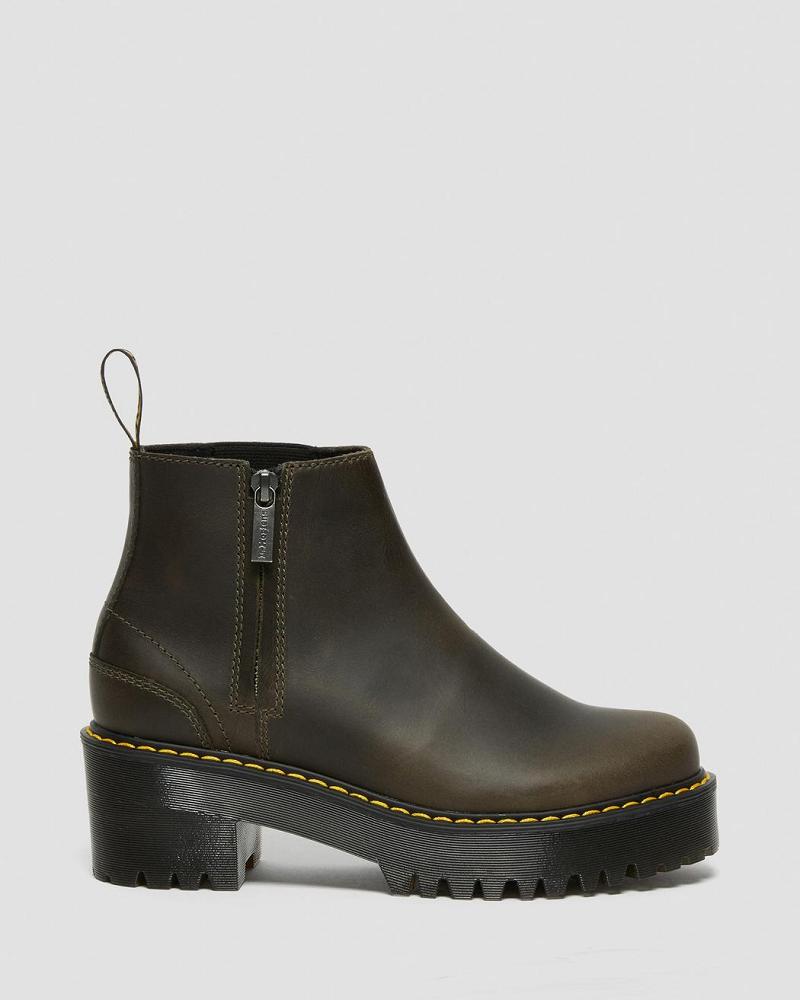 Dr Martens Rometty Læder Chelsea Støvler Dame Brune | DK 128GSO